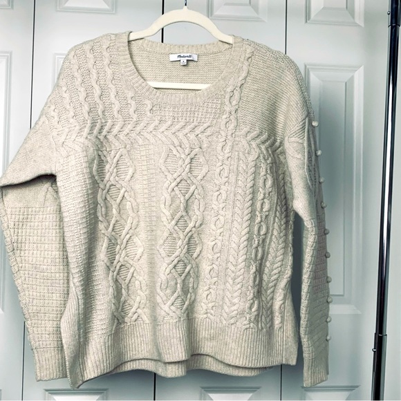MADEWELL 100% Wool Cream Sweater. - Picture 1 of 8